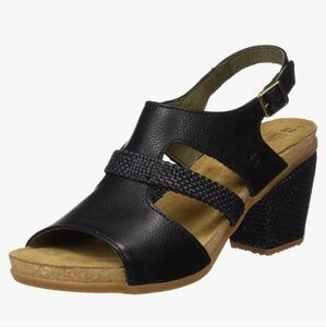 El Naturalista Women Mola N5031 Heeled Sandal Shoes, Black, EU 39 / US 8.5 9